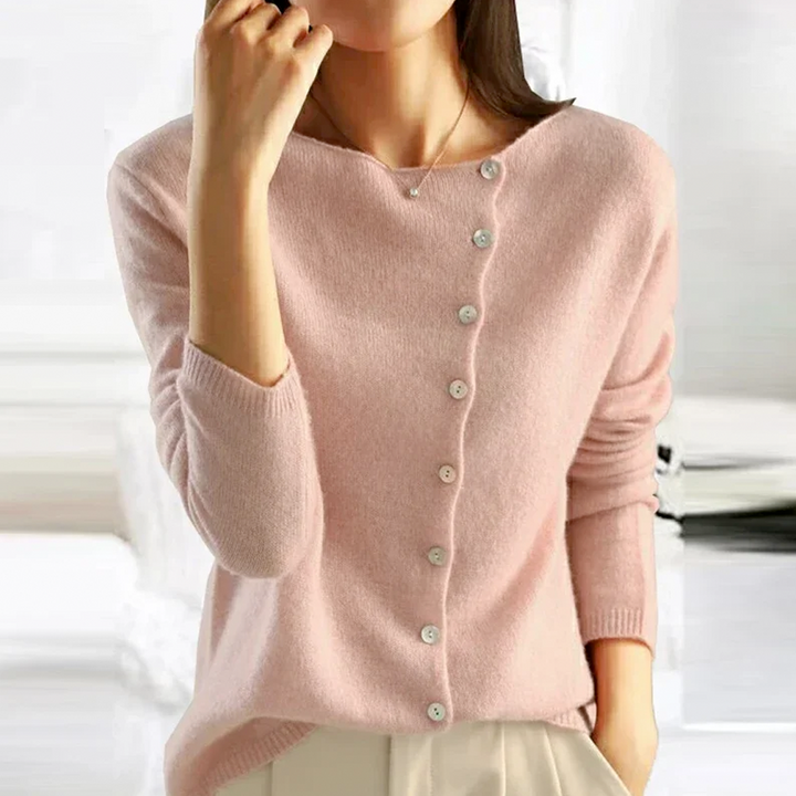 Thalia | Strickjacke mit V-Ausschnitt und Knopfleiste für Damen