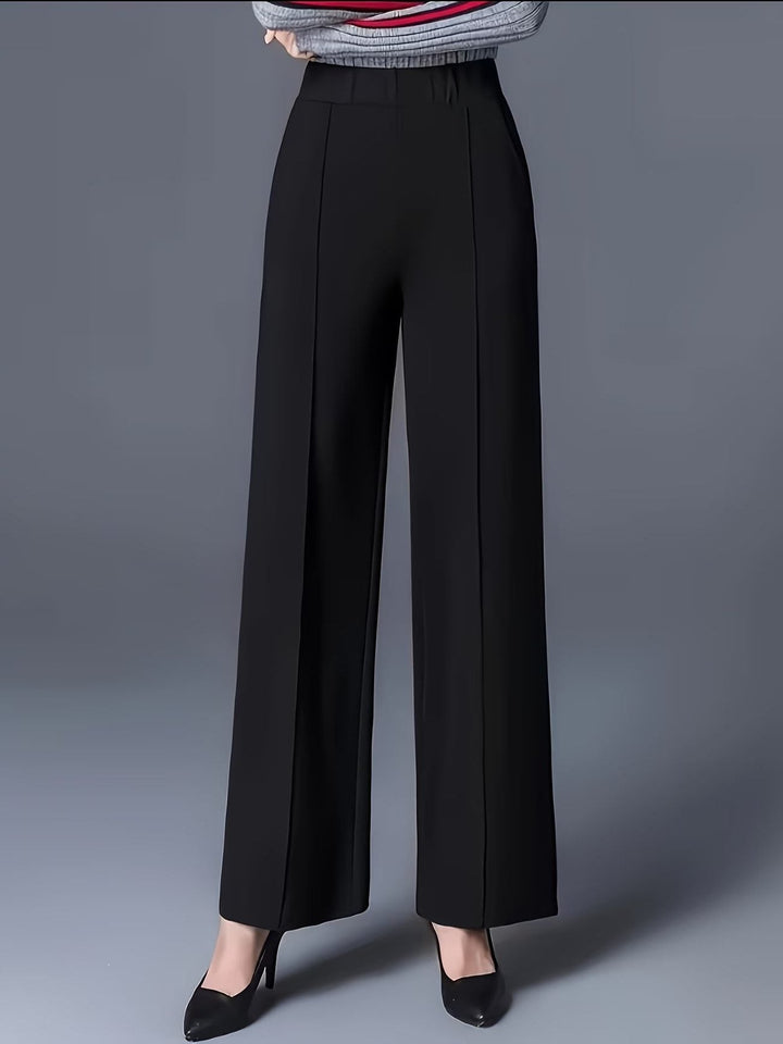 Elvire | High-Waist-Hose mit weitem Bein und Biesen für Damen