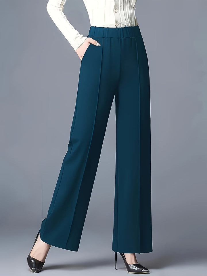 Elvire | High-Waist-Hose mit weitem Bein und Biesen für Damen