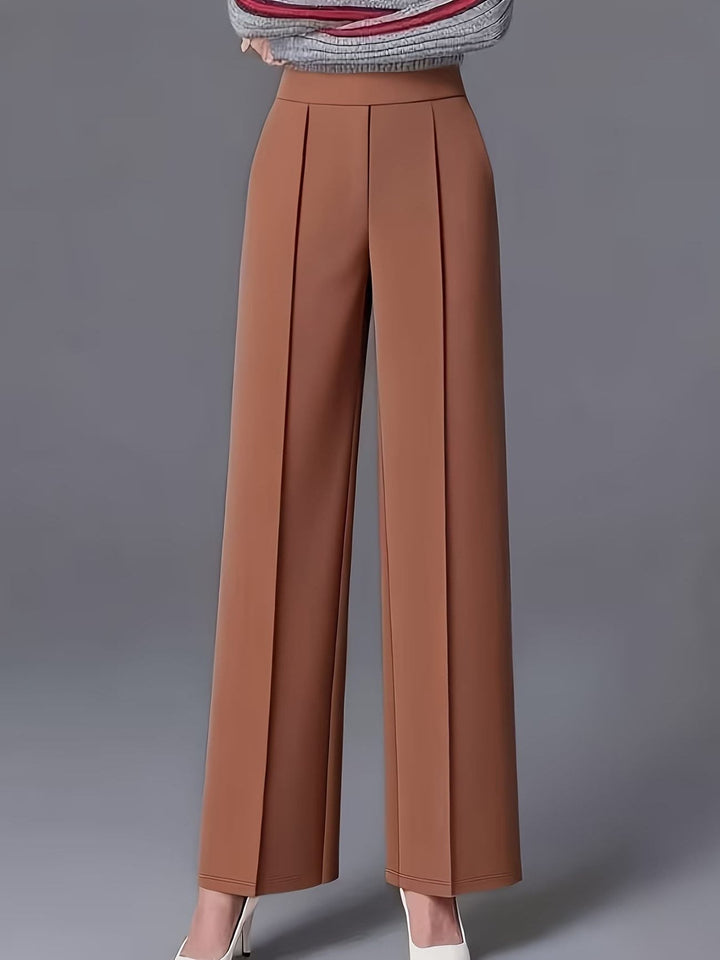 Elvire | High-Waist-Hose mit weitem Bein und Biesen für Damen