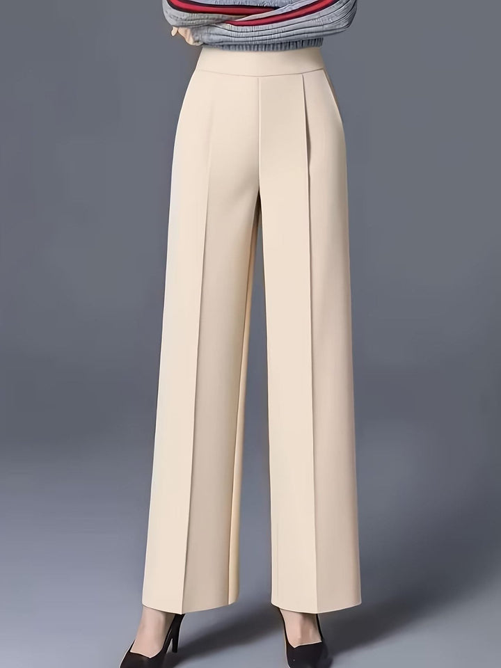 Elvire | High-Waist-Hose mit weitem Bein und Biesen für Damen