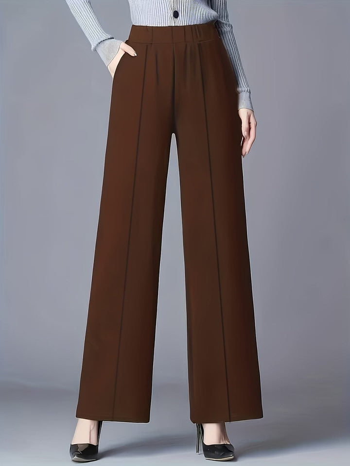 Elvire | High-Waist-Hose mit weitem Bein und Biesen für Damen