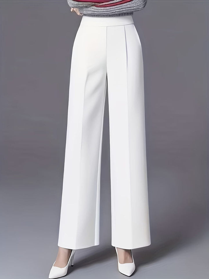Elvire | High-Waist-Hose mit weitem Bein und Biesen für Damen