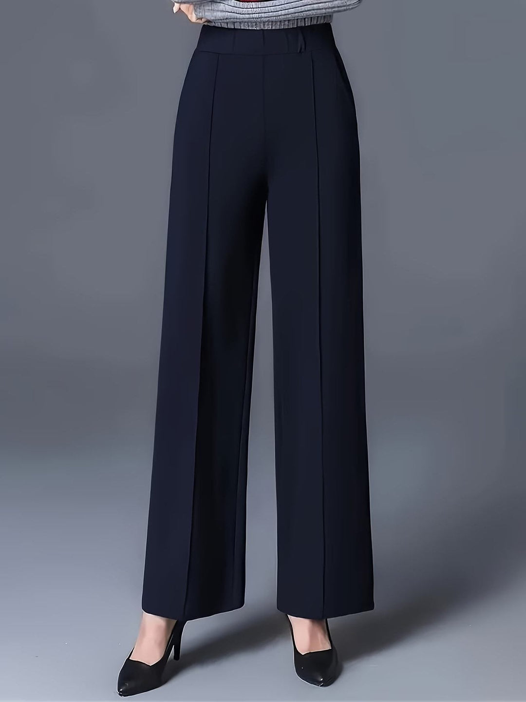 Elvire | High-Waist-Hose mit weitem Bein und Biesen für Damen