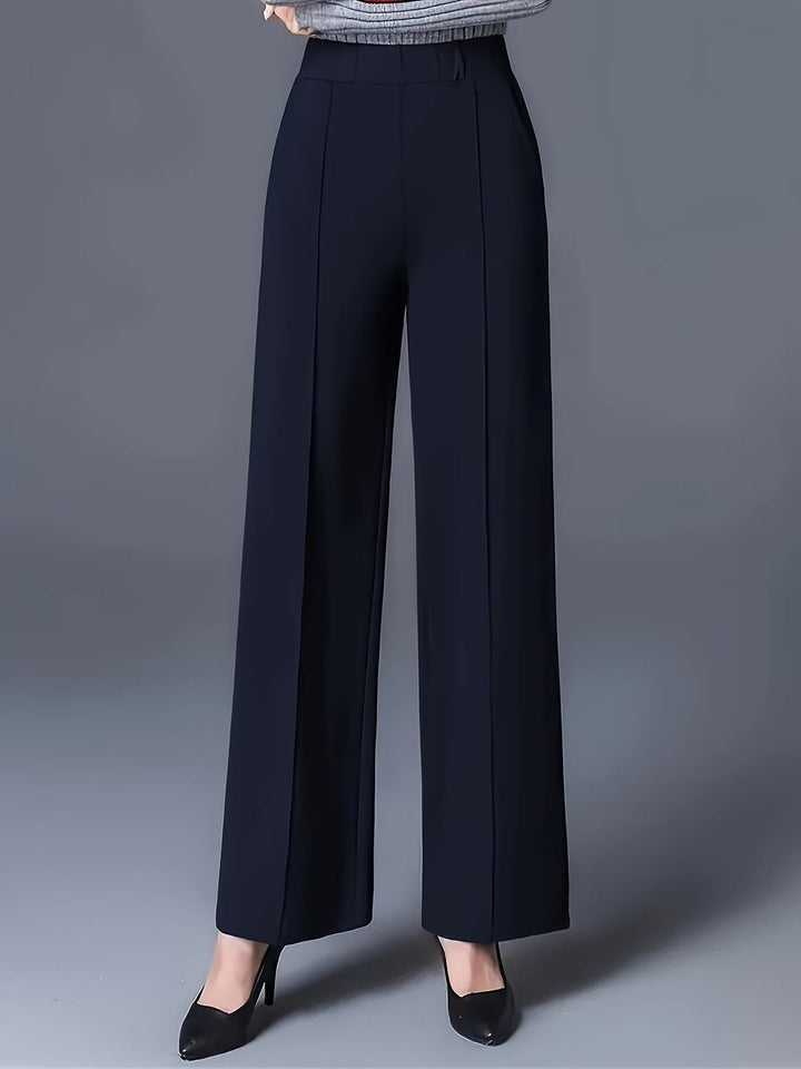 Elvire | High-Waist-Hose mit weitem Bein und Biesen für Damen