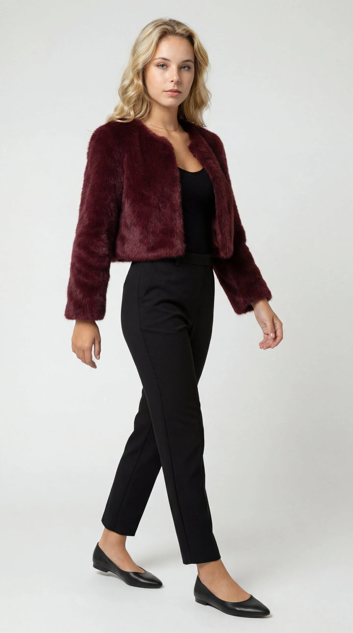 Emmy | Kurzer Bolero aus Kunstfell für Damen