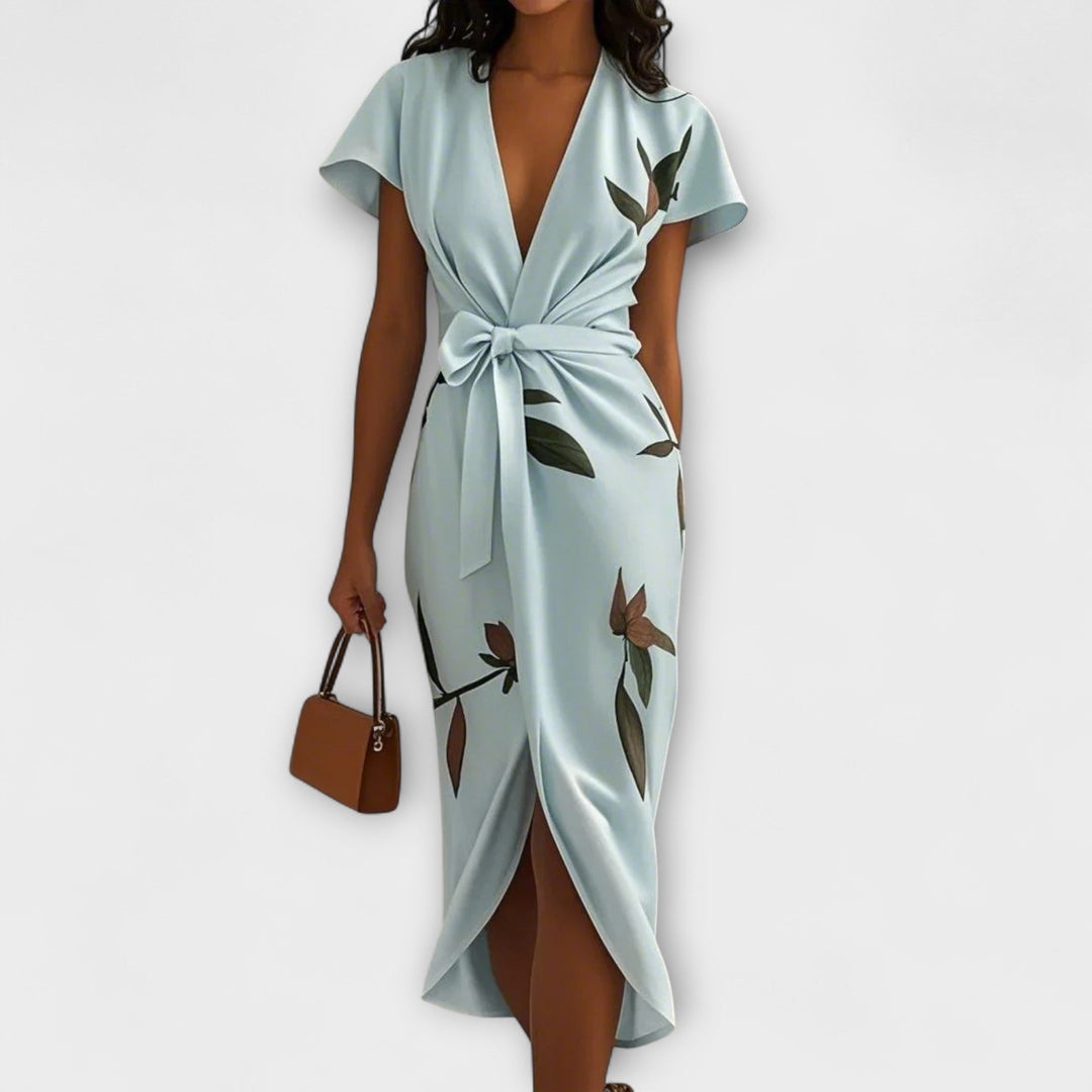 Satin Wickel-Kleid