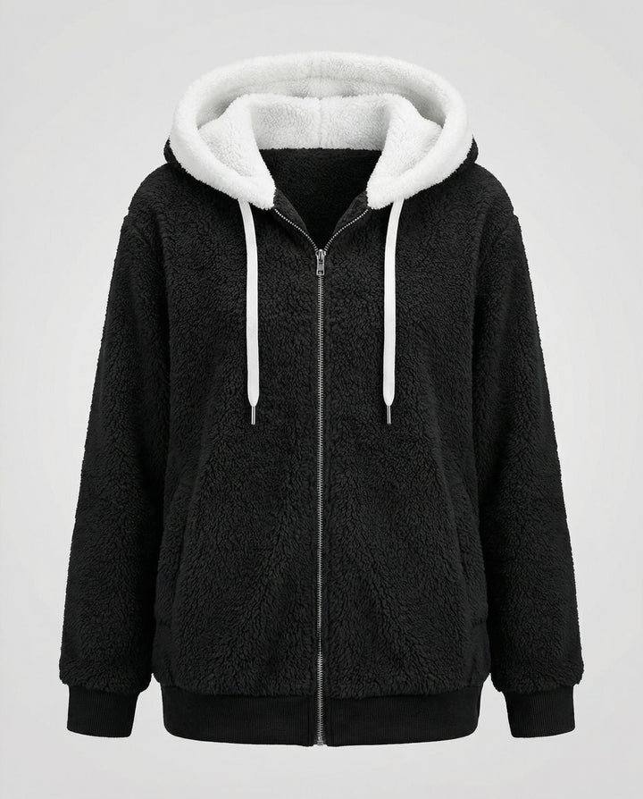 Iolanthe | Oversized-Fleecejacke mit Kapuze für Damen