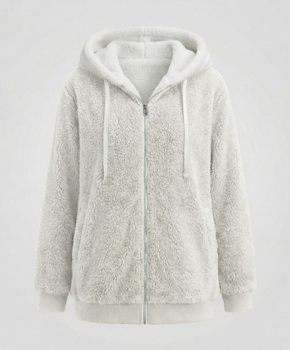 Iolanthe | Oversized-Fleecejacke mit Kapuze für Damen