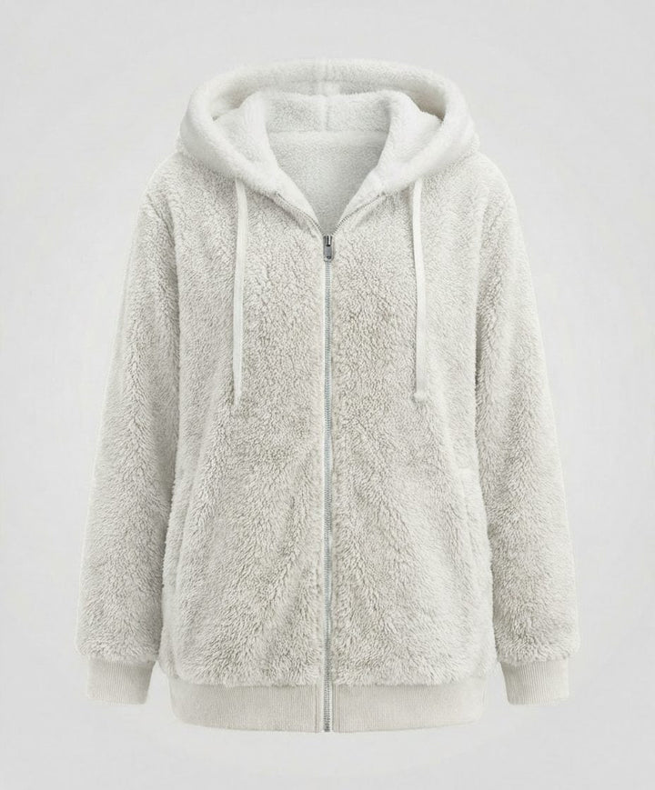 Iolanthe | Oversized-Fleecejacke mit Kapuze für Damen