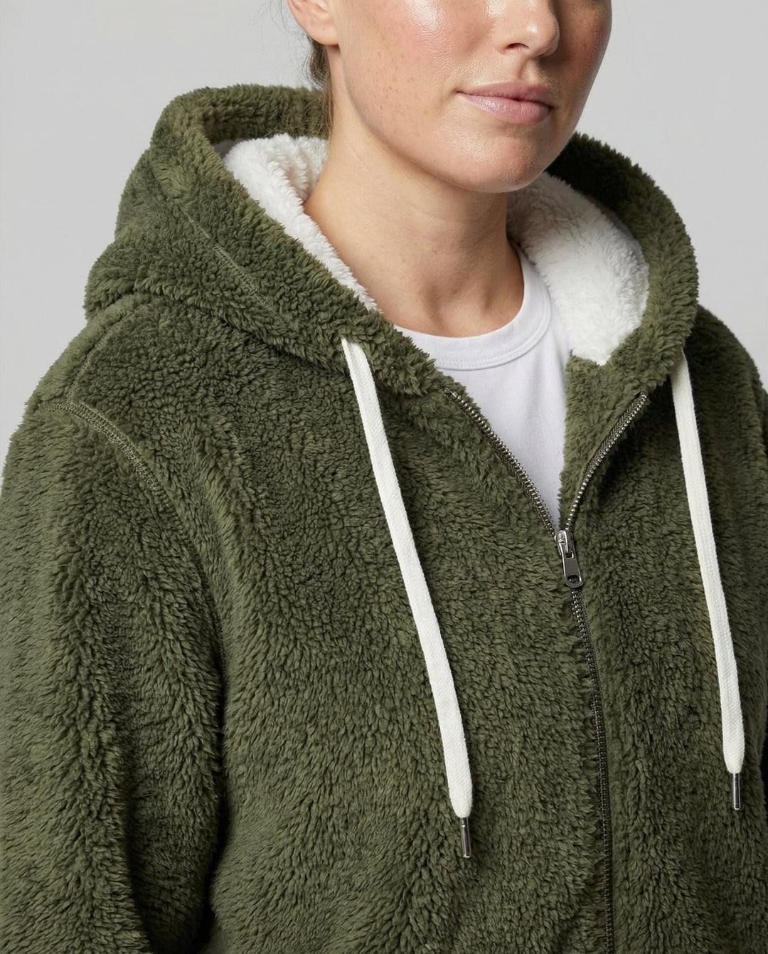 Iolanthe | Oversized-Fleecejacke mit Kapuze für Damen