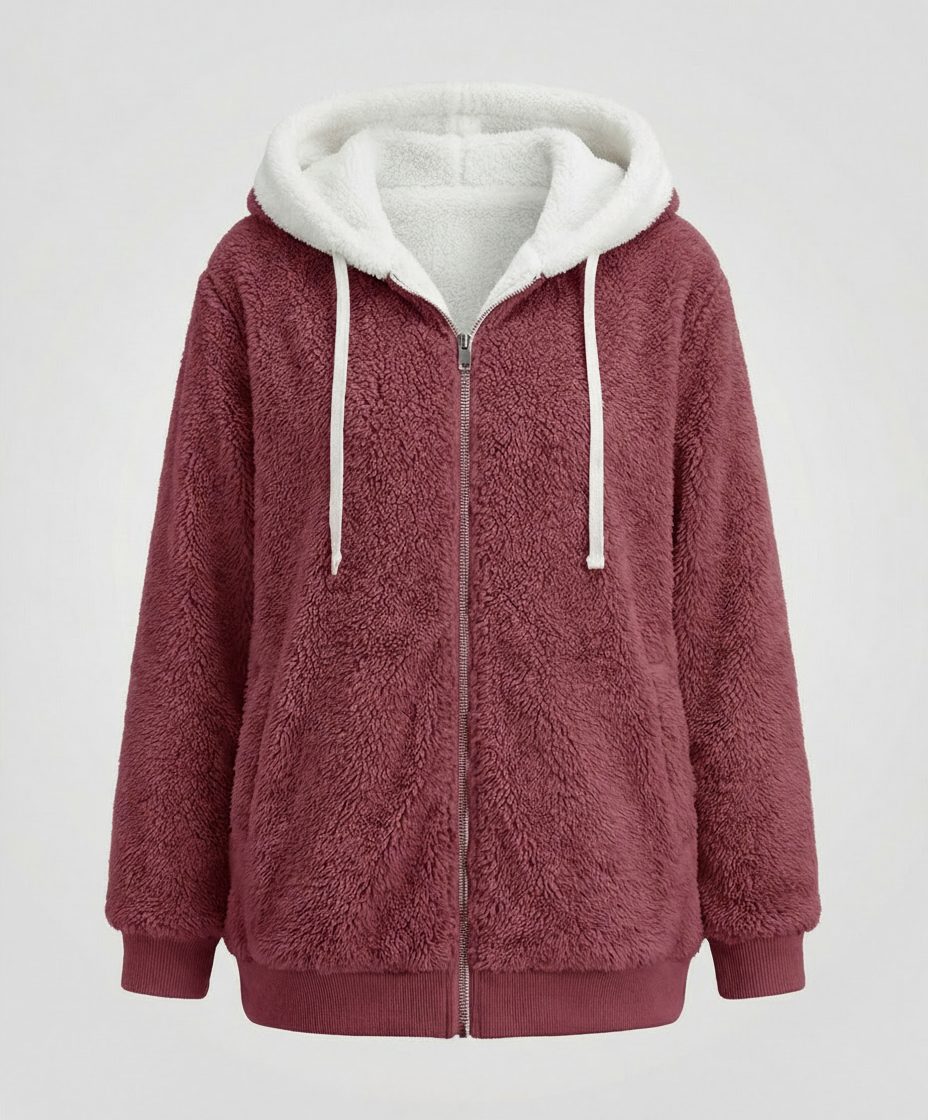 Iolanthe | Oversized-Fleecejacke mit Kapuze für Damen