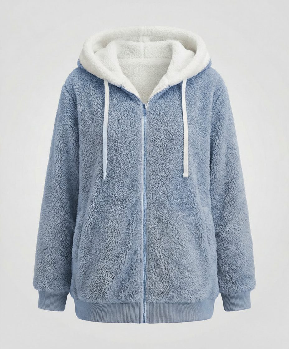 Iolanthe | Oversized-Fleecejacke mit Kapuze für Damen