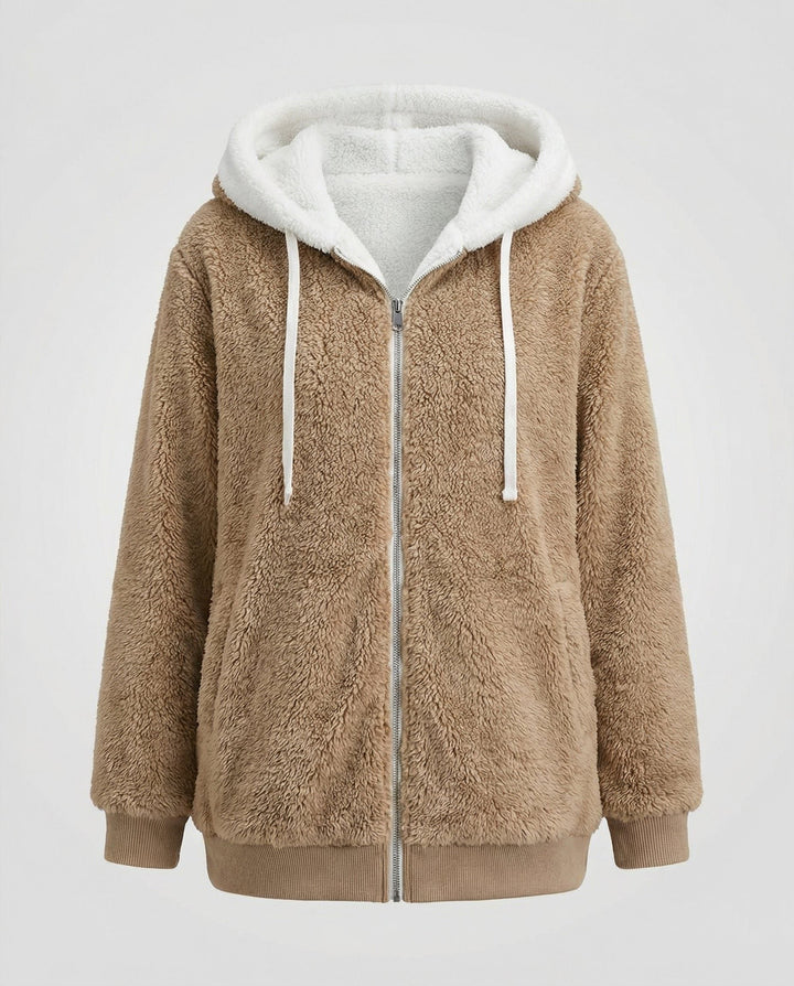 Iolanthe | Oversized-Fleecejacke mit Kapuze für Damen