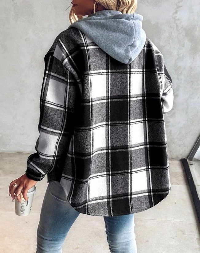 Kim | Karierte Oversized-Hemdjacke für Damen
