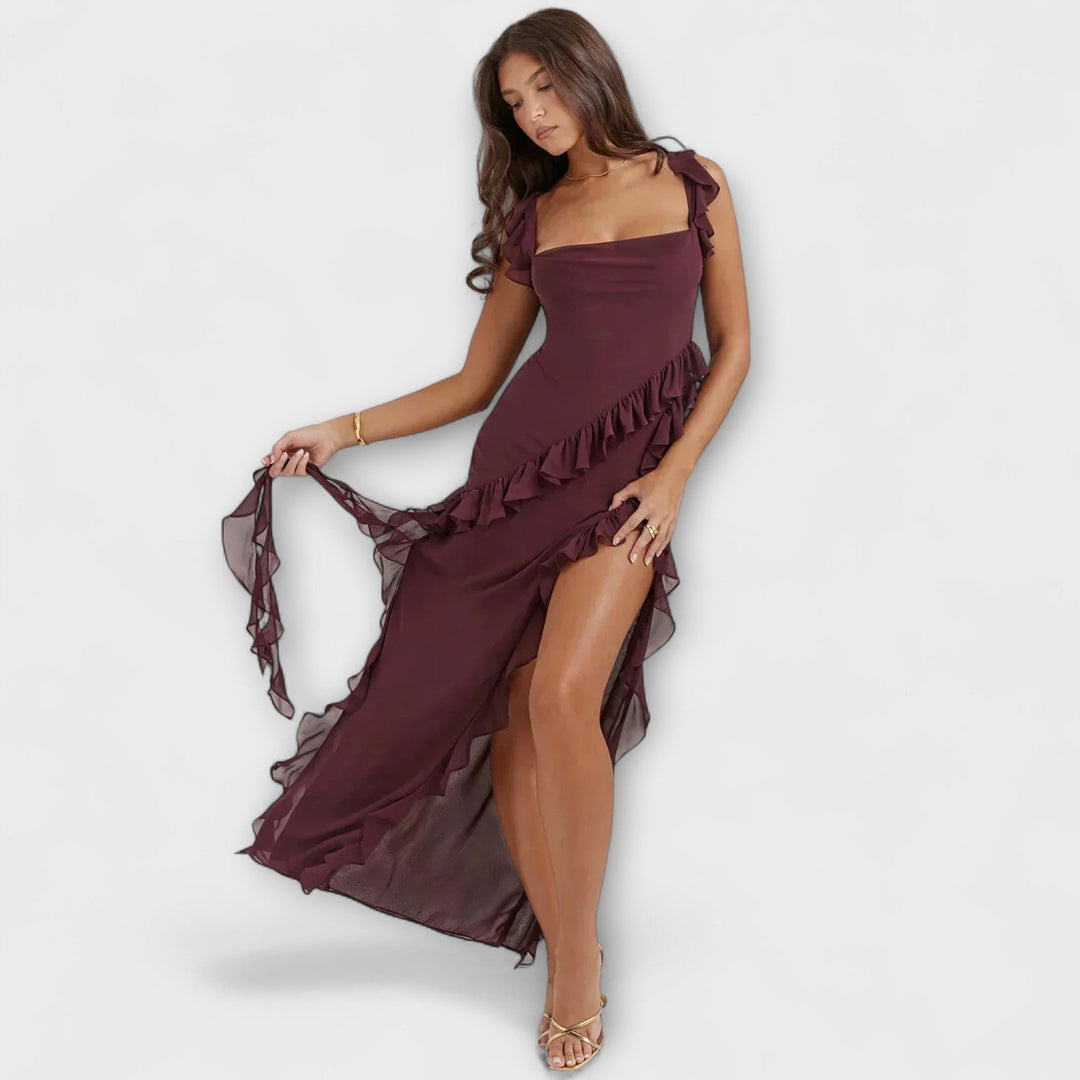 Lara - Stilvolles Maxikleid mit Schlitz