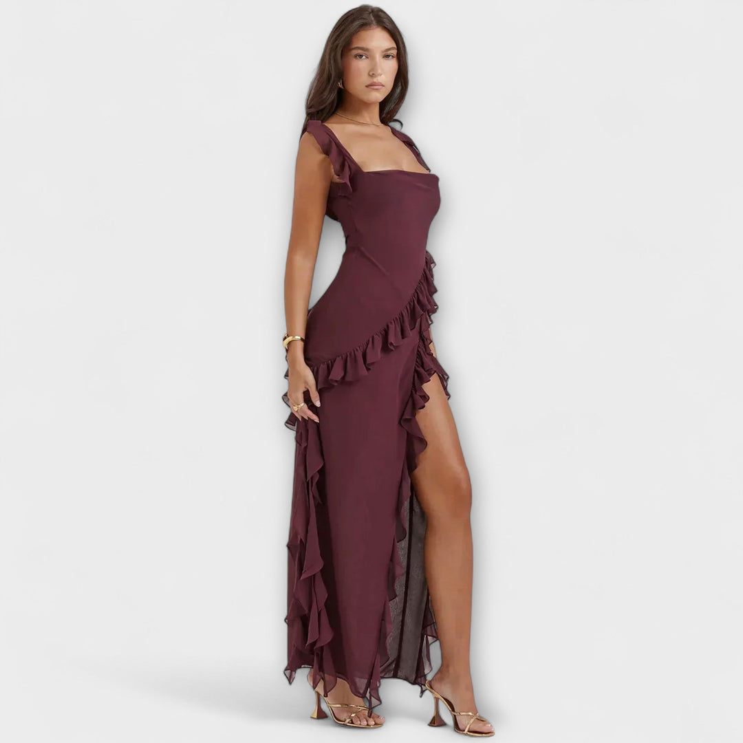 Lara - Stilvolles Maxikleid mit Schlitz