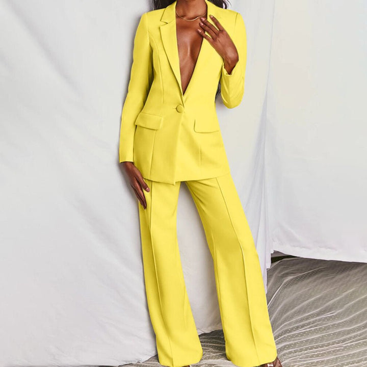 Tirzah | Set aus Blazer und weiter Hose in leuchtender Farbe für Damen