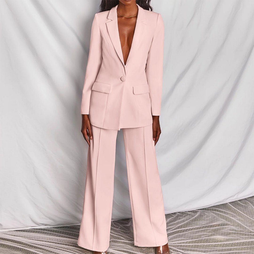Tirzah | Set aus Blazer und weiter Hose in leuchtender Farbe für Damen