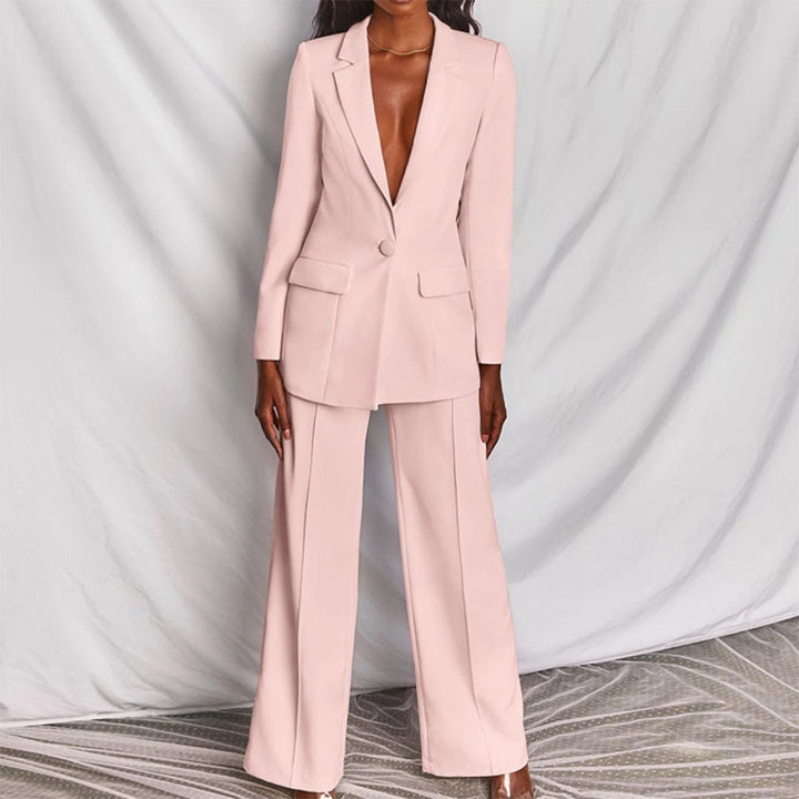 Tirzah | Set aus Blazer und weiter Hose in leuchtender Farbe für Damen