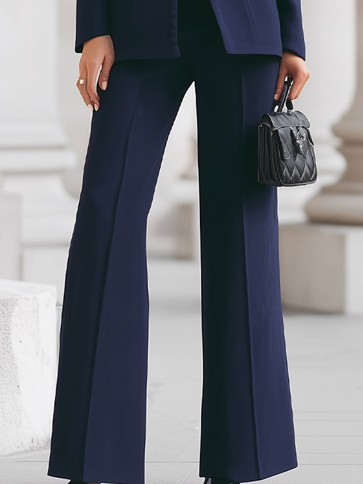 Silvana | Set aus Blazer mit Stehkragen und weiter Hose für Damen