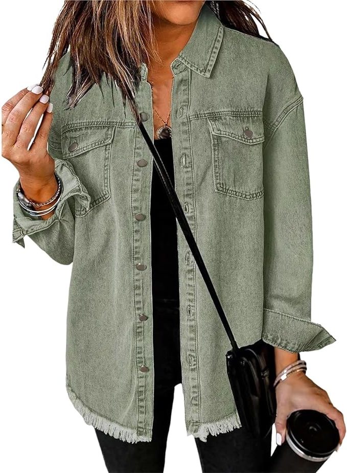 Natania | Oversized-Jeansjacke mit Knopfleiste für Damen