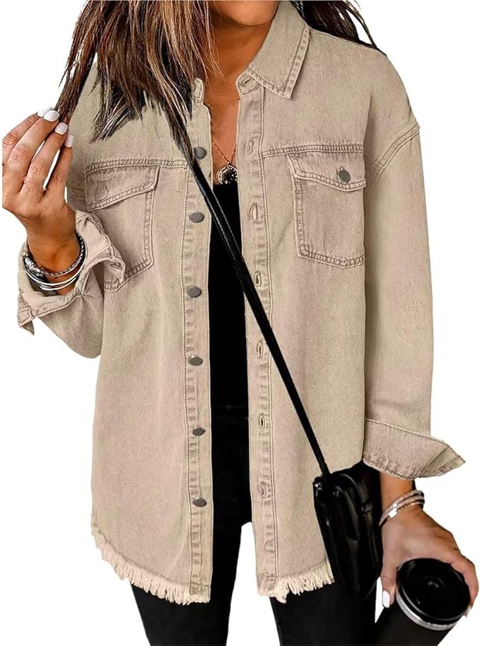 Natania | Oversized-Jeansjacke mit Knopfleiste für Damen