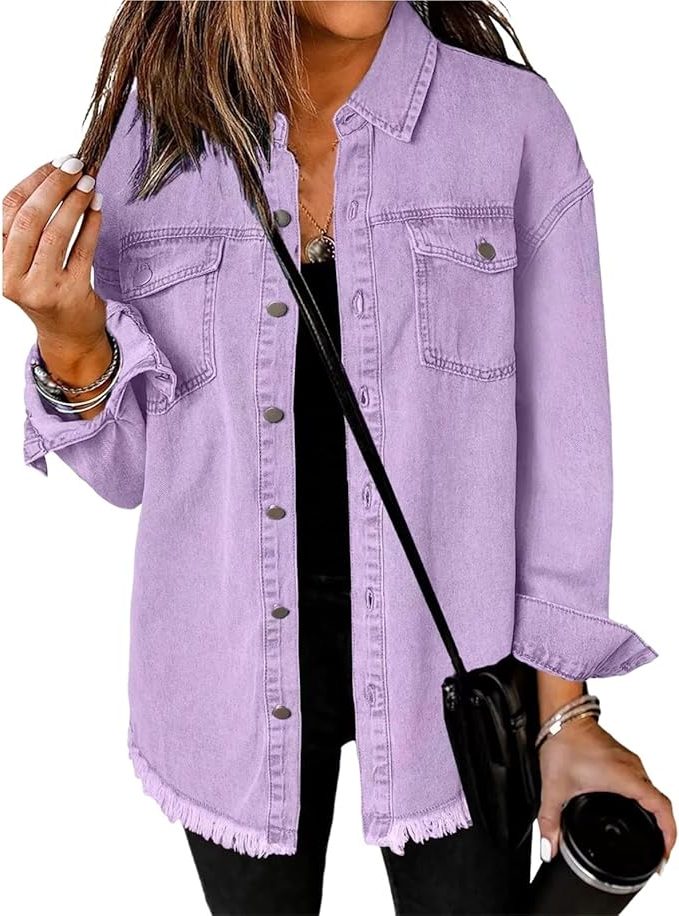 Natania | Oversized-Jeansjacke mit Knopfleiste für Damen