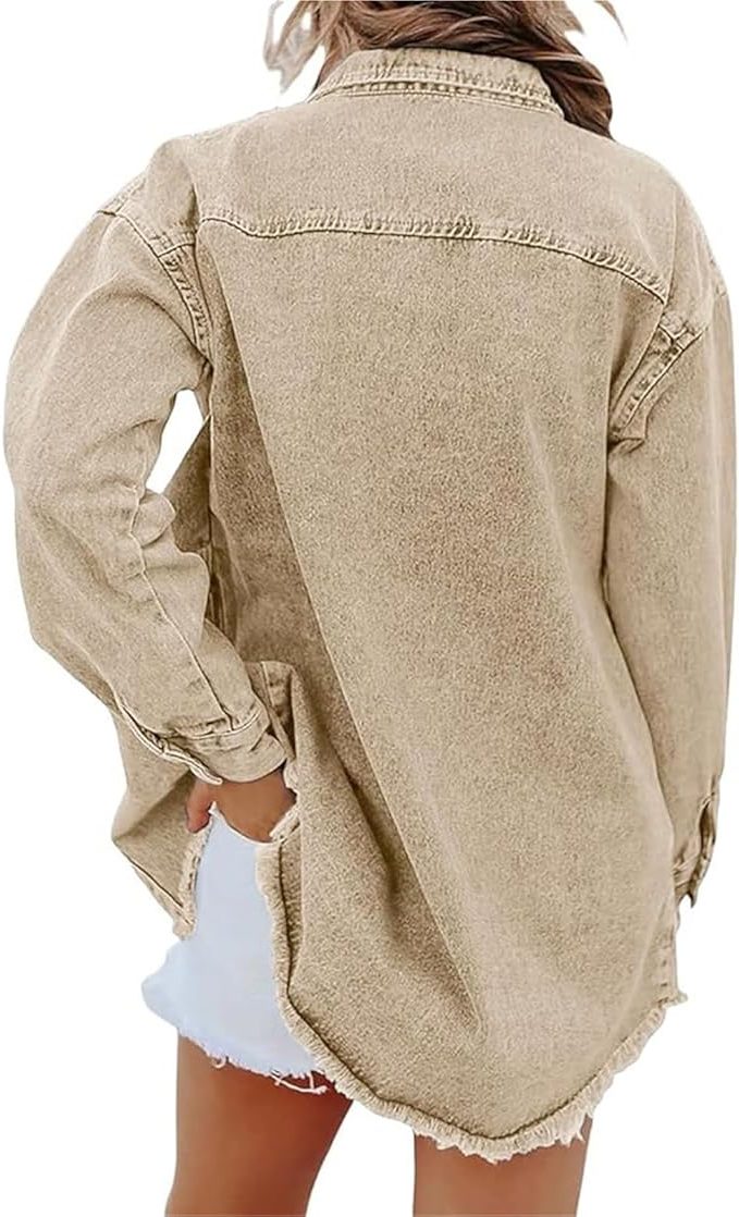 Natania | Oversized-Jeansjacke mit Knopfleiste für Damen
