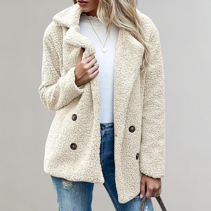 Noelia | Zweireihiger Teddy-Blazer für Damen