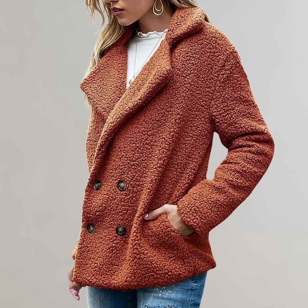 Noelia | Zweireihiger Teddy-Blazer für Damen