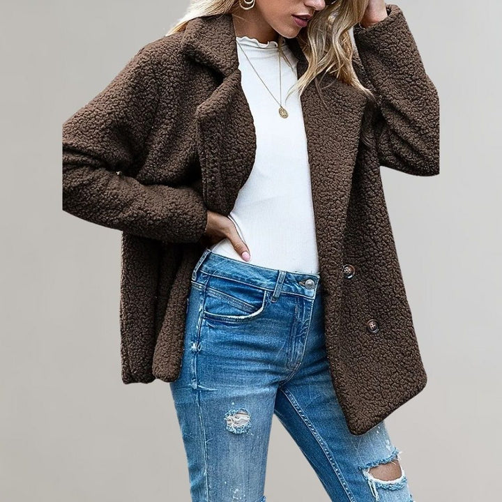 Noelia | Zweireihiger Teddy-Blazer für Damen