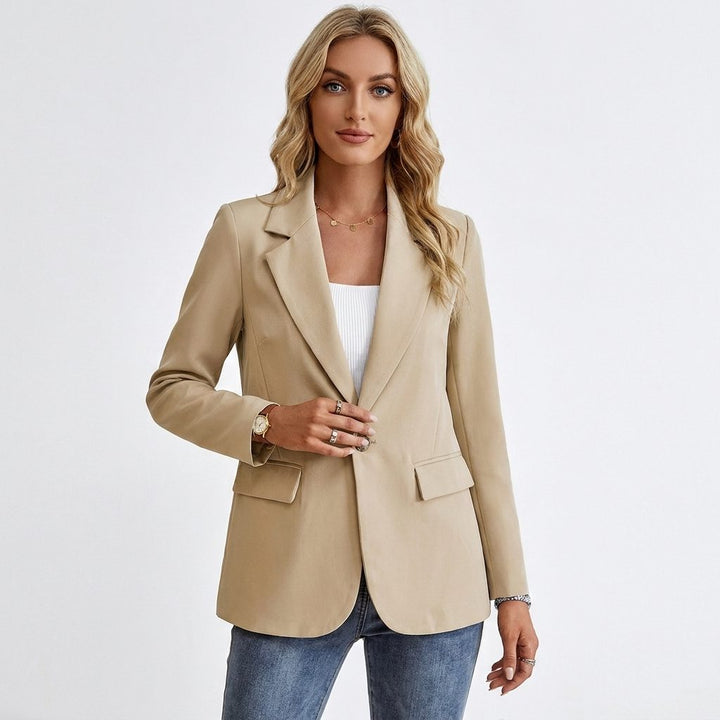 Oriane | Einreihiger Blazer mit Reverskragen und Goldknopf für Damen