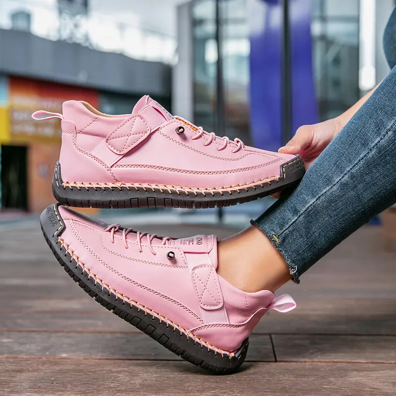 Alceste | Canvas-Sneakers mit Schnürung und Ziernähten für Damen