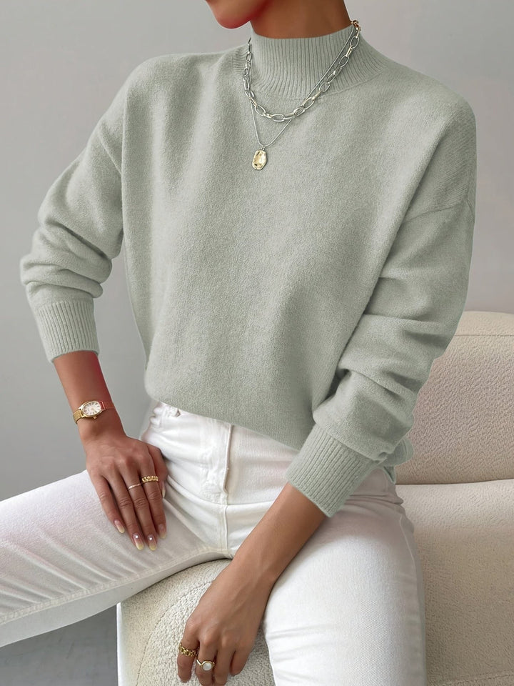 Greta | Rippstrickpullover mit Rollkragen und schmaler Passform für Damen