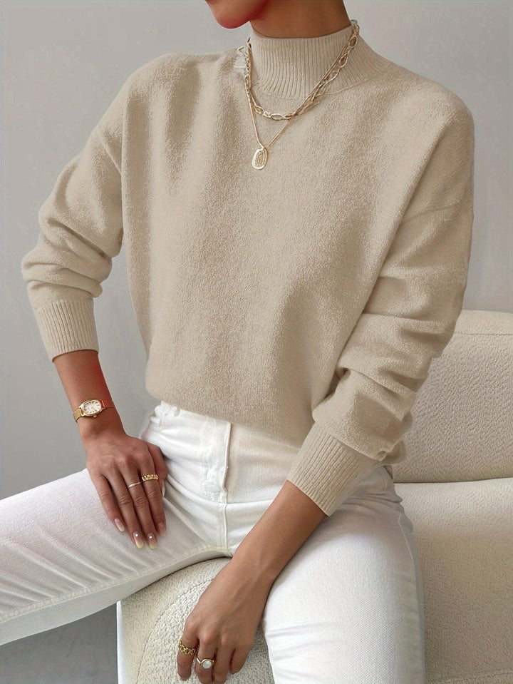 Greta | Rippstrickpullover mit Rollkragen und schmaler Passform für Damen