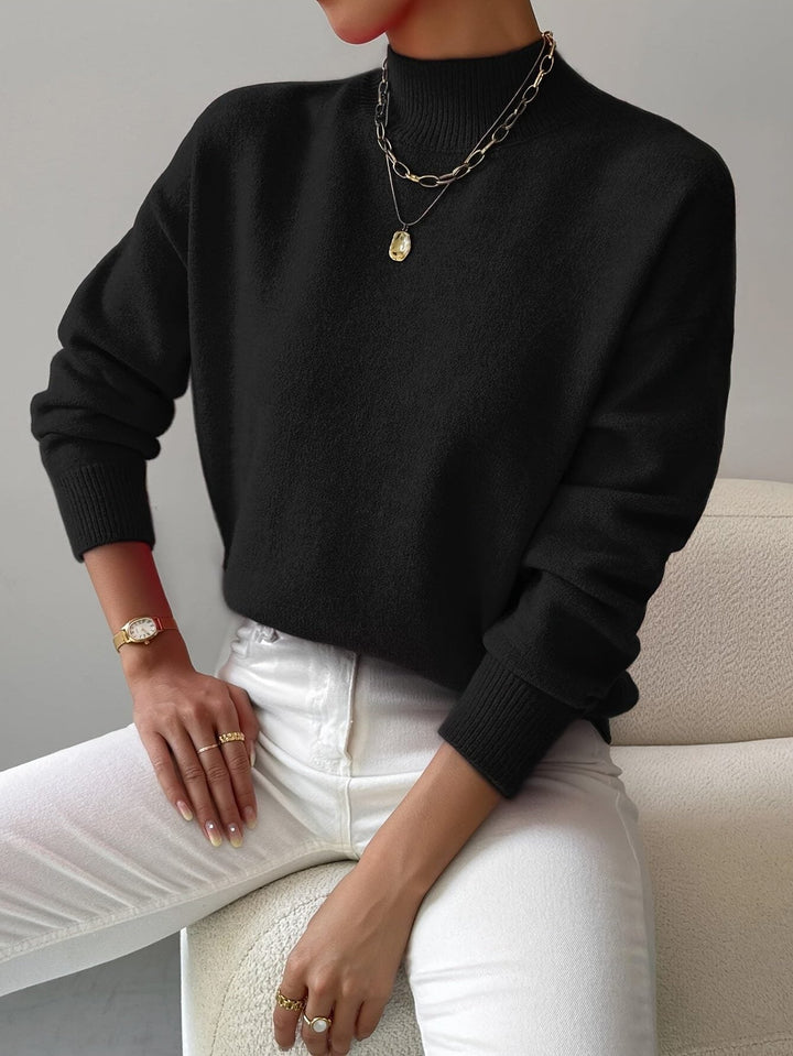Greta | Rippstrickpullover mit Rollkragen und schmaler Passform für Damen