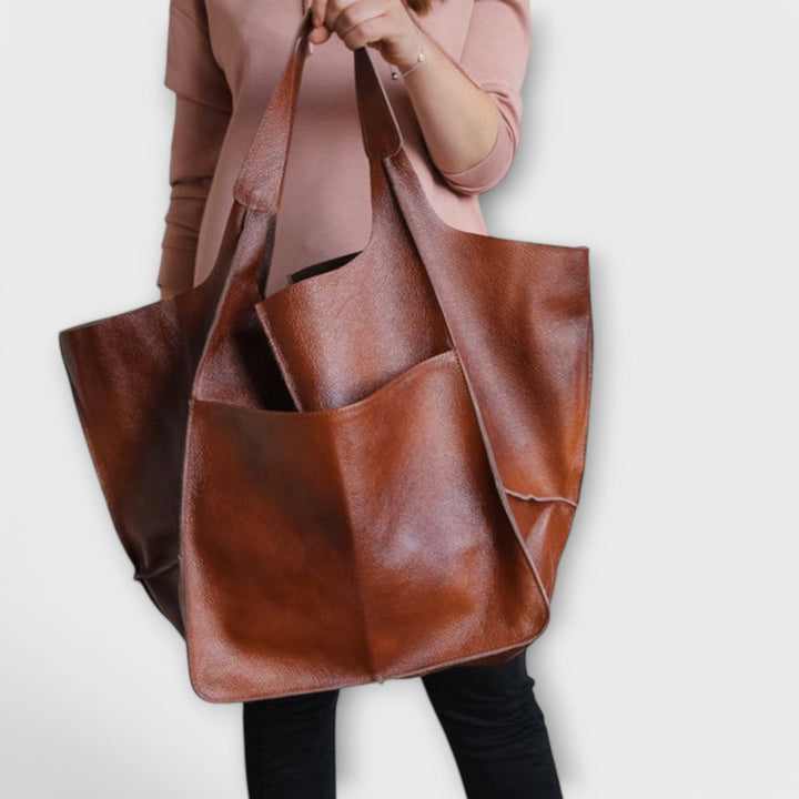 Urania | Oversized Weekender-Tasche aus Leder für Damen