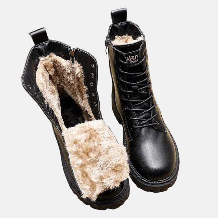 Undine | Gefütterte Combat-Stiefeletten mit Schnürung für Damen