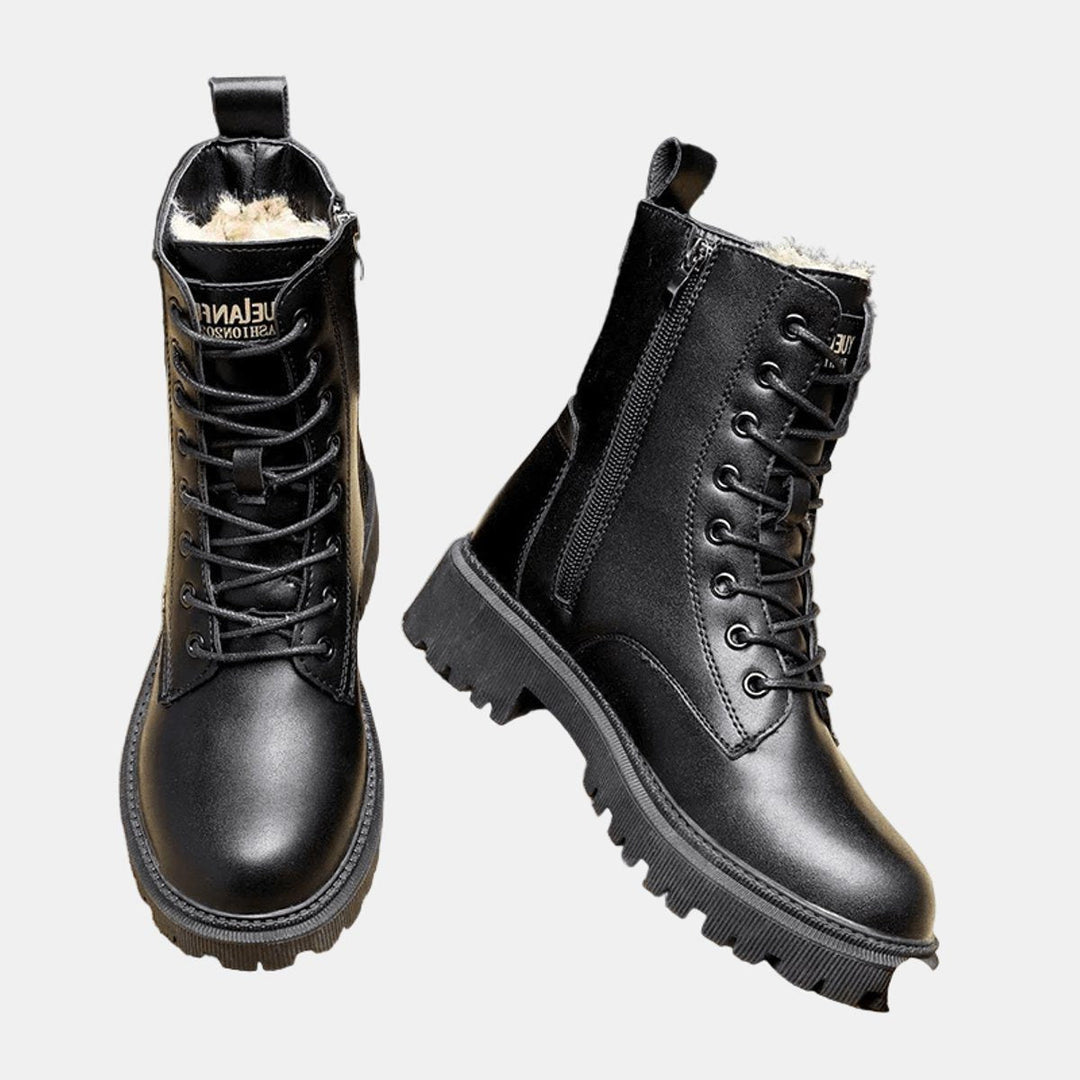 Undine | Gefütterte Combat-Stiefeletten mit Schnürung für Damen