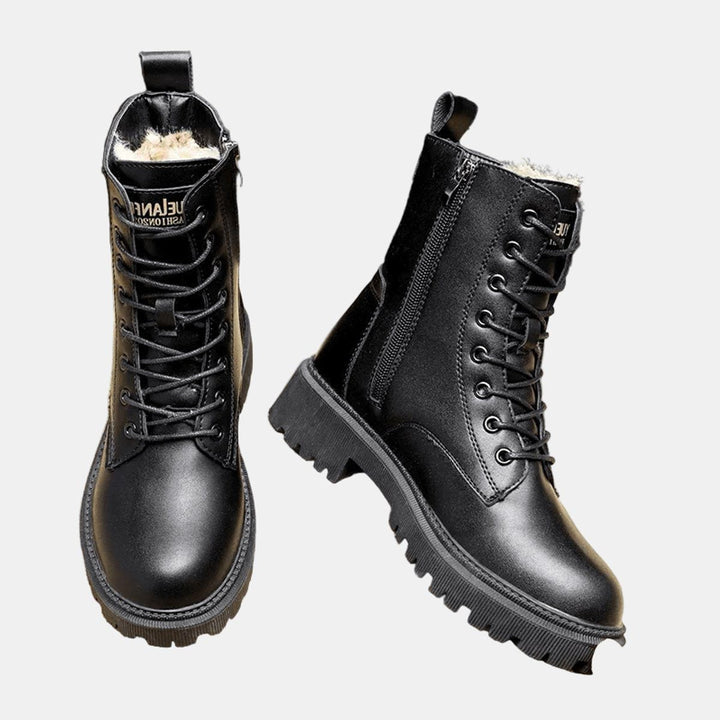 Undine | Gefütterte Combat-Stiefeletten mit Schnürung für Damen