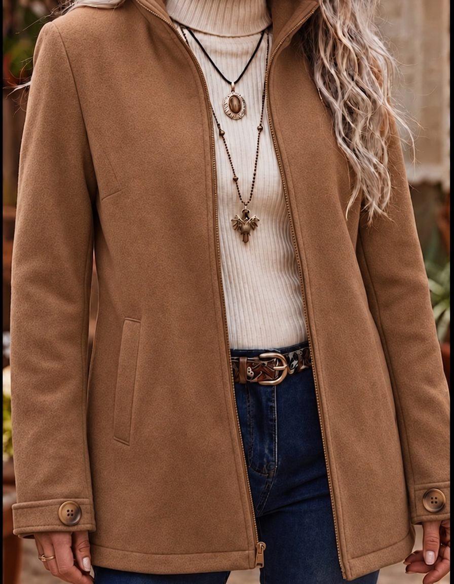 Unna | Jacke mit Stehkragen und Reissverschluss für Damen