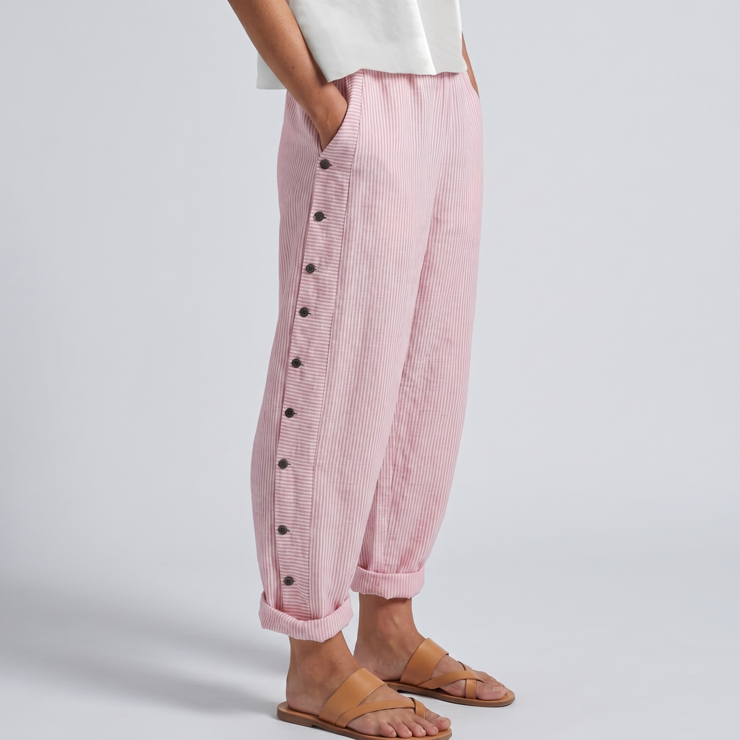 Amika | Gestreifte Culotte mit seitlicher Knopfleiste für Damen