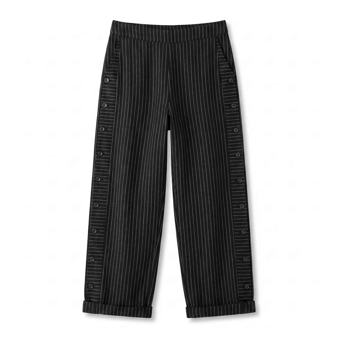 Amika | Gestreifte Culotte mit seitlicher Knopfleiste für Damen