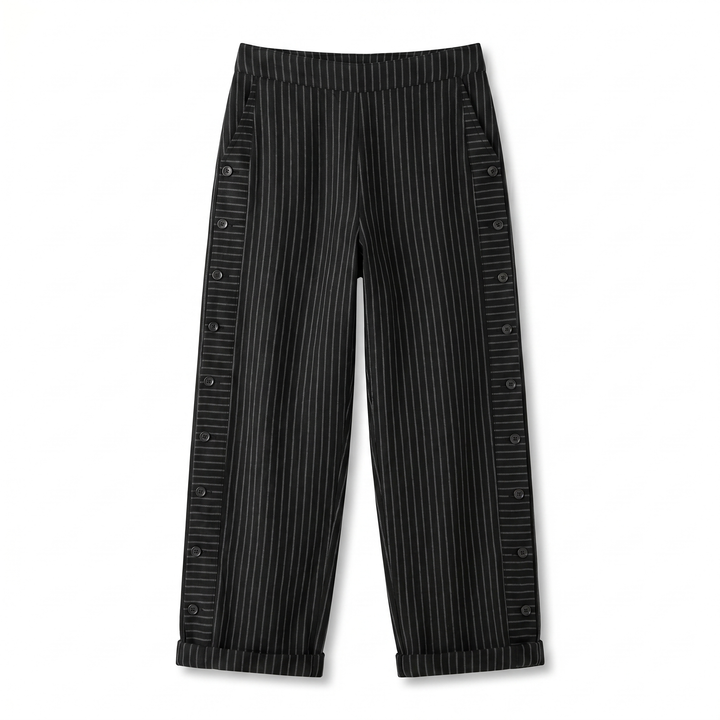 Amika | Gestreifte Culotte mit seitlicher Knopfleiste für Damen