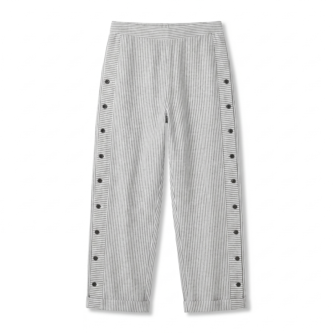 Amika | Gestreifte Culotte mit seitlicher Knopfleiste für Damen