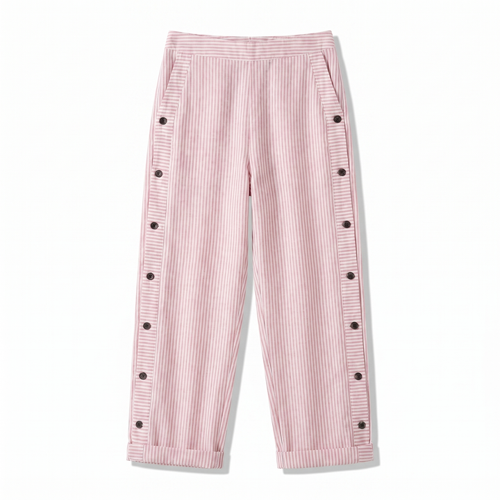Amika | Gestreifte Culotte mit seitlicher Knopfleiste für Damen
