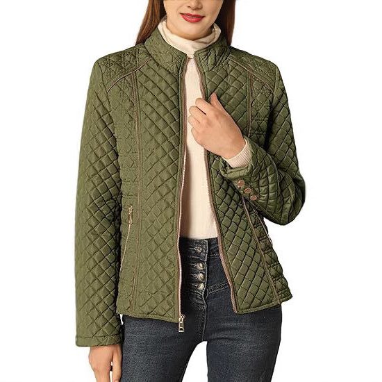 Zola | Steppjacke mit Stehkragen und Kontrastpaspeln für Damen