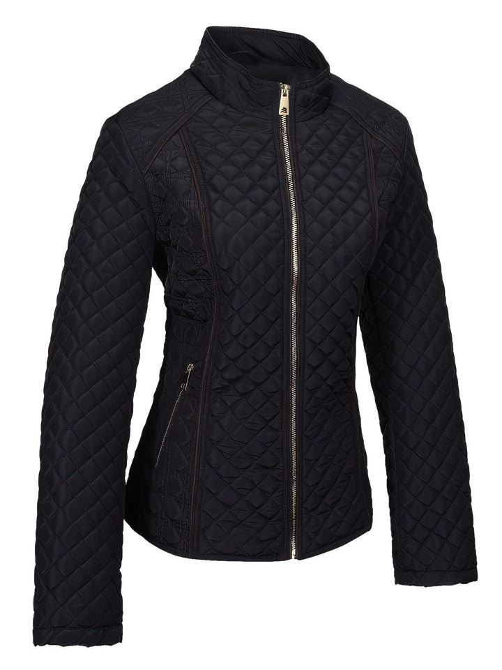 Zola | Steppjacke mit Stehkragen und Kontrastpaspeln für Damen