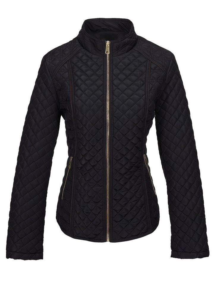 Zola | Steppjacke mit Stehkragen und Kontrastpaspeln für Damen